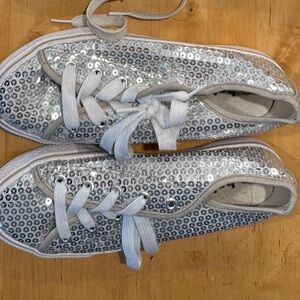 Balera Silver Sequin Kids Shoes